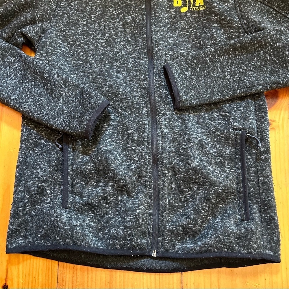 BFA St. Albans Vermont Music Fleece Full Zip Jacket Heather Black Size Large - Picture 4 of 9
